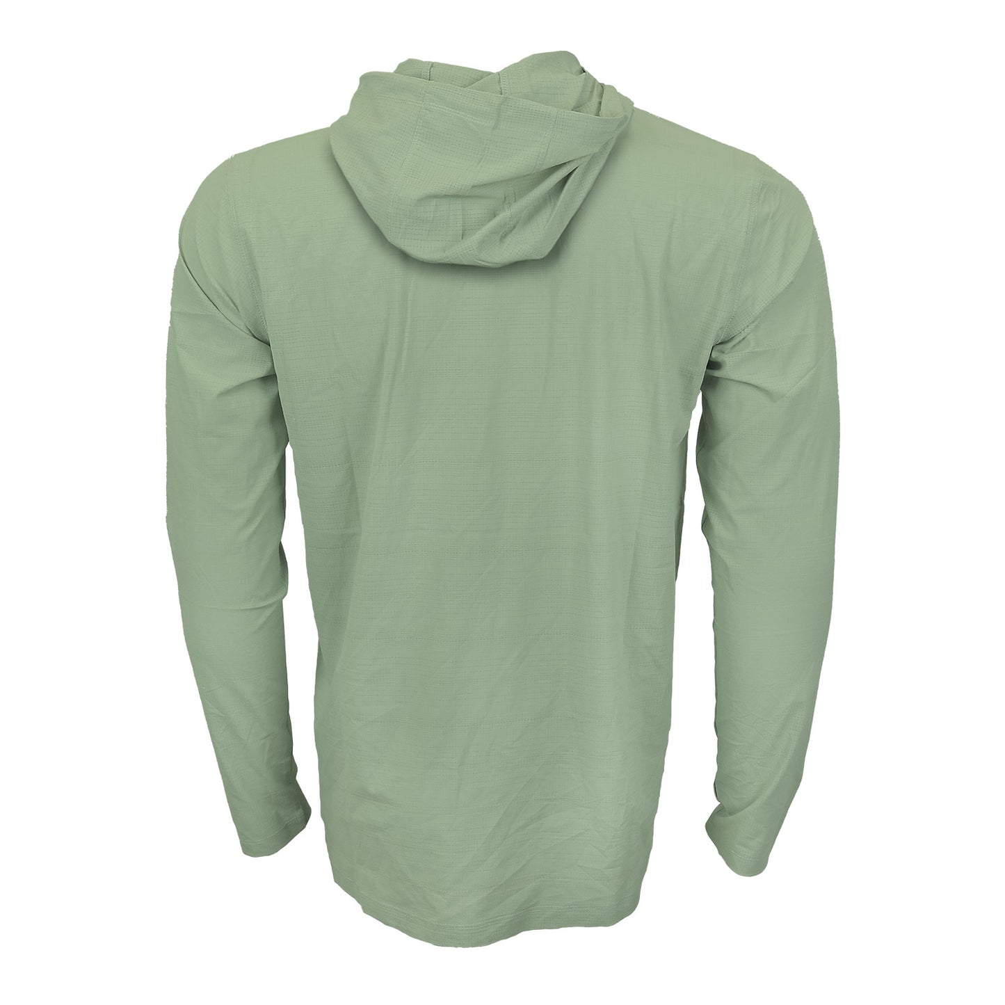 Back of light green flolite sun hoody 