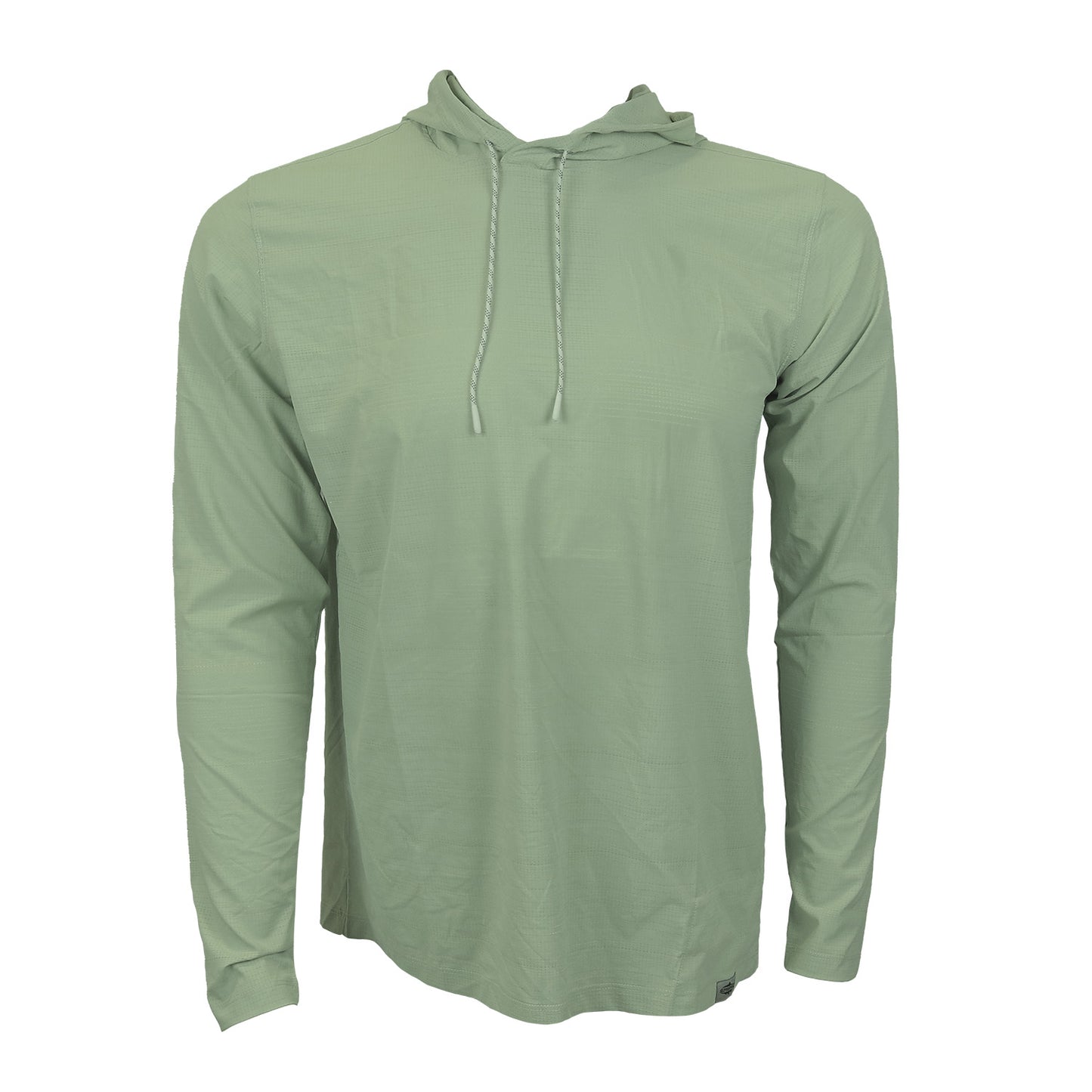 Front of light green flolite sun hoody