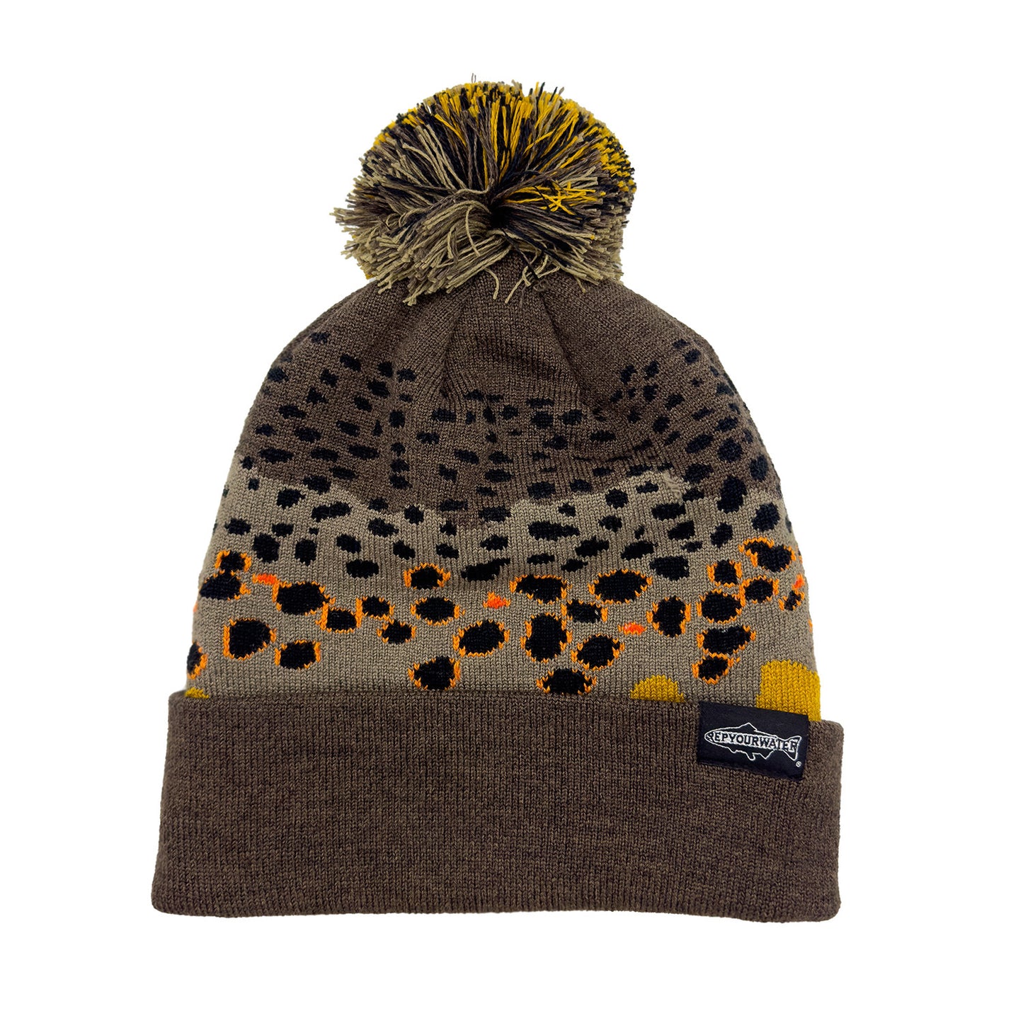 Brown Trout Skin Knit Hat