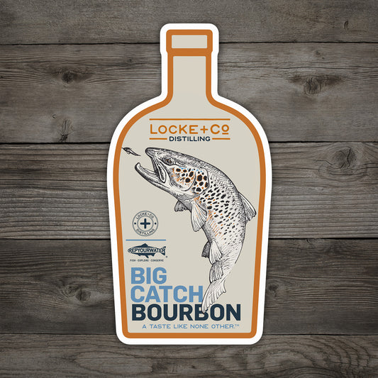 Locke & Co Big Catch Bourbon Collab Sticker