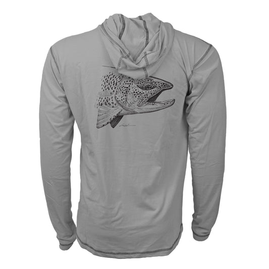 Hooded Long Sleeve Performance Sun Shirt - Trout – Pesca Muerta