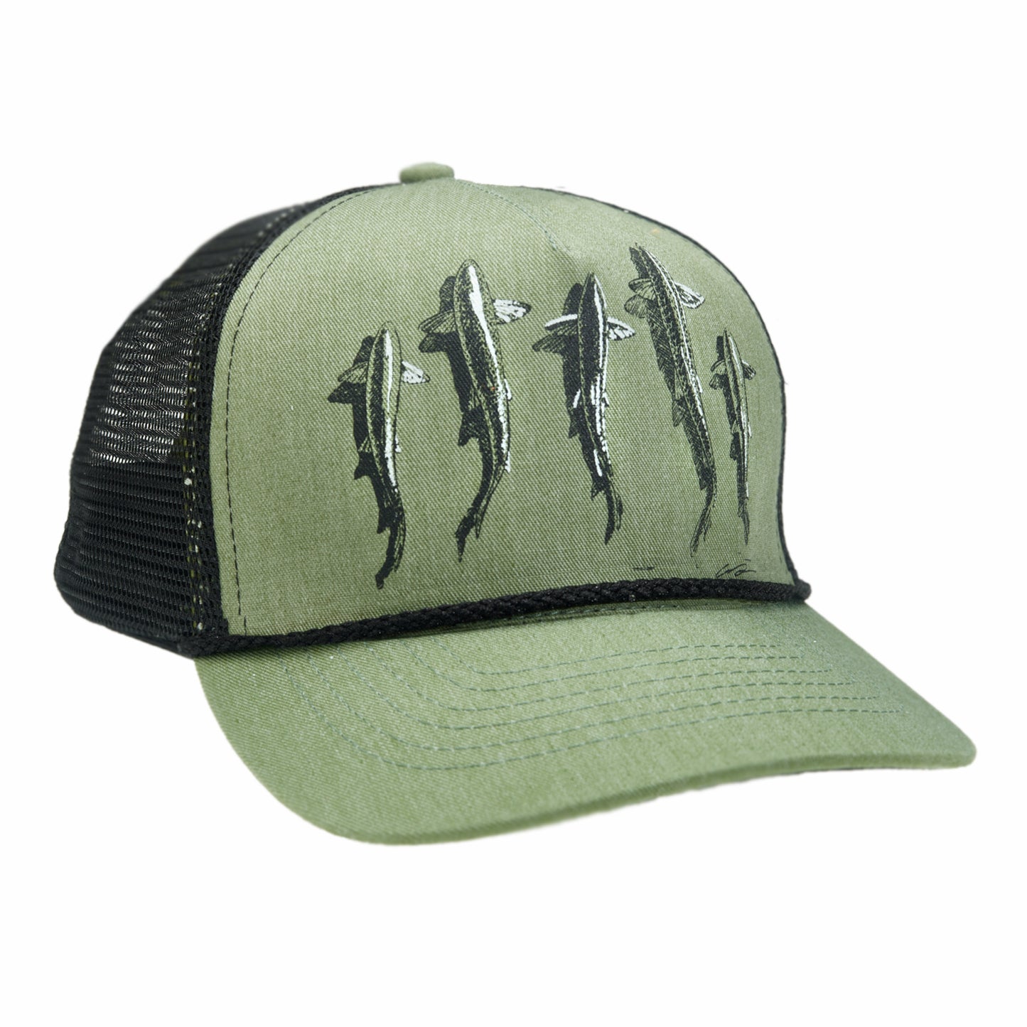 Wholesale Curved Brim Green Under Brim Embroidery Logo Rope Snapback Hat -  China Hat and Cap price